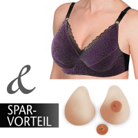 Set - Transwonder "Olivia" Glamour violett inkl. Prothesen