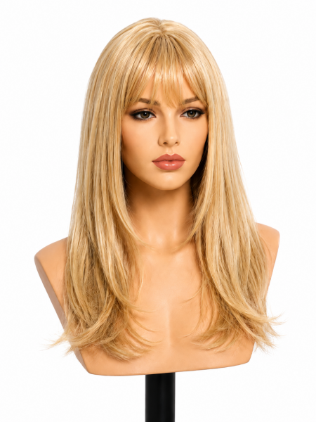 Damen-Langhaarperücke Blond gesträhnt